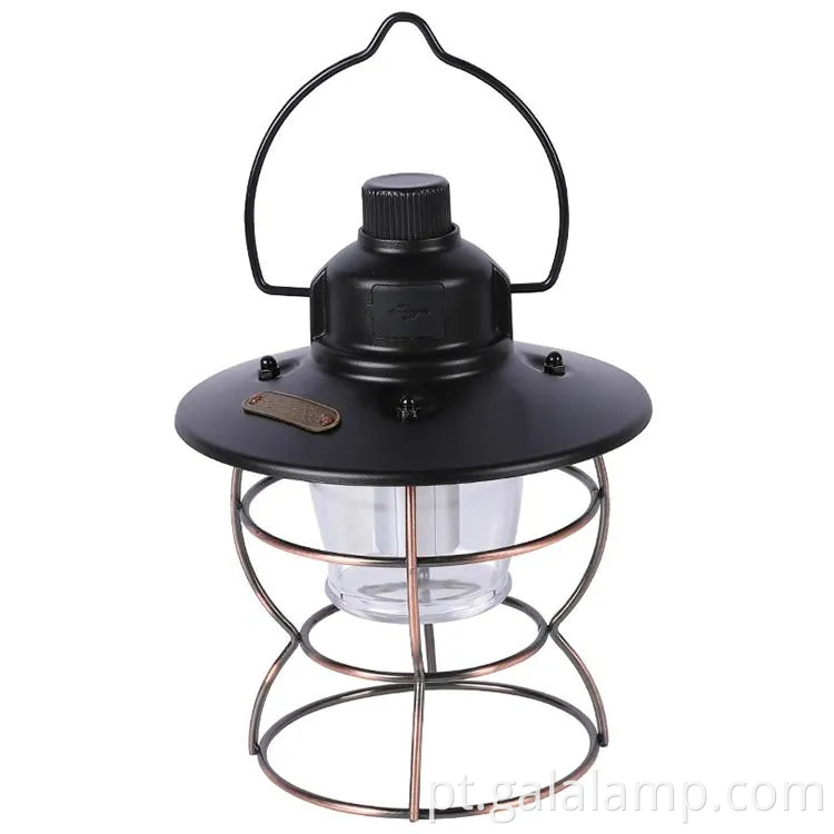 Lâmpada de acampamento de LED à prova d'água com carregamento USB para o ar livre